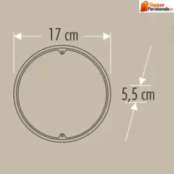 Cata Ct-7060 25w Modena Sıva Üstü Led Armatür